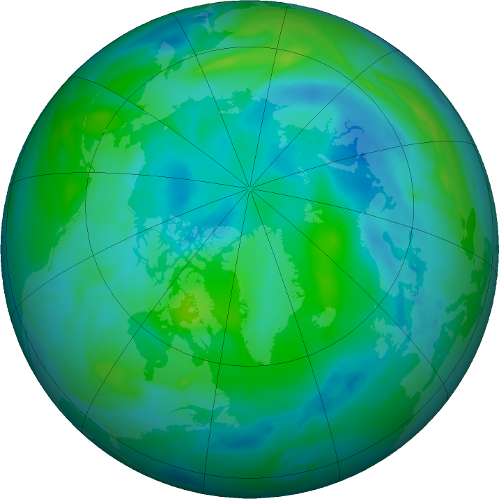 Arctic ozone map for 12 September 2023